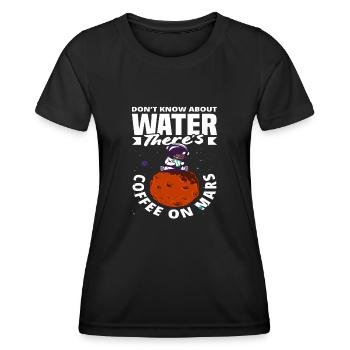 Coffee Lover Mars Discovery Adventure - Women's Functional T-Shirt - black - Front - AI Model Female 172 light (172cm)