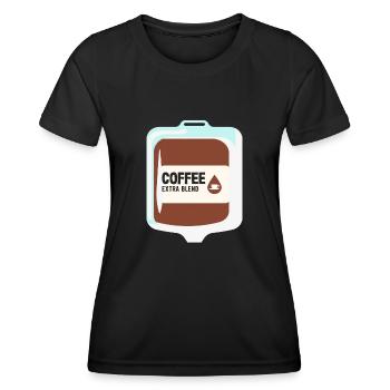 Coffee Lover Extra Blend Design - Women's Functional T-Shirt - black - Front - AI Model Female 172 light (172cm)