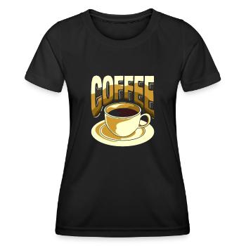 Coffee Lover Cup Coffee Vintage - T-shirt sport Femme - noir - Devant - AI Model Female 172 light (172cm)