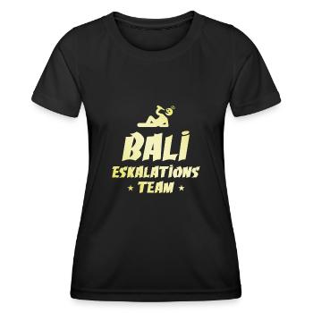 Bali Eskalation - Frauen Funktions-T-Shirt - Schwarz - Vorne - AI Model Female 172 light (172cm)