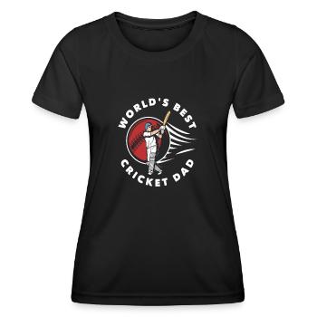 Best Cricketer Dad Design - Women's Functional T-Shirt - black - Front - AI Model Female 172 light (172cm)