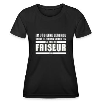 Friseur Beruf - Frauen Funktions-T-Shirt - Schwarz - Vorne - AI Model Female 172 light (172cm)