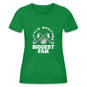 Petit Frère Joueur de Hockey sur Gazon Plus Grand Fan - T-shirt sport Femme - vert - Devant - AI Model Female 172 dark (172cm)