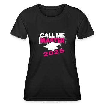 Master 2025 Diplôme de Master Graduation - T-shirt sport Femme - noir - Devant - AI Model Female 172 light (172cm)