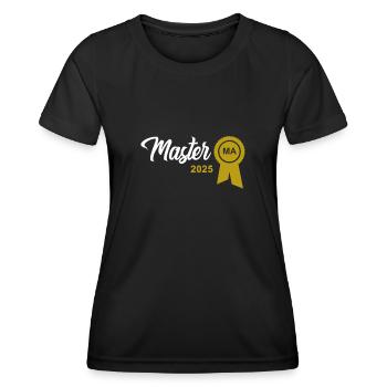 Master 2025 Diplôme de Master Graduation - T-shirt sport Femme - noir - Devant - AI Model Female 172 light (172cm)