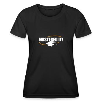 Master 2025 Diplôme de Master Graduation - T-shirt sport Femme - noir - Devant - AI Model Female 172 light (172cm)