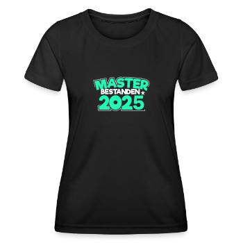 Master 2025 Diplôme de Master Graduation - T-shirt sport Femme - noir - Devant - AI Model Female 172 light (172cm)
