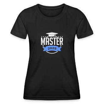 Master 2025 Diplôme de Master Graduation - T-shirt sport Femme - noir - Devant - AI Model Female 172 light (172cm)