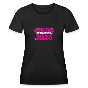 Master 2025 Diplôme de Master Graduation - T-shirt sport Femme - noir - Devant - AI Model Female 172 light (172cm)