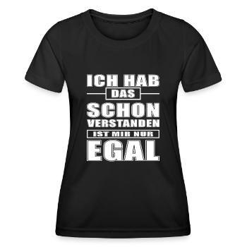 ich hab das schon verstanden - Frauen Funktions-T-Shirt - Schwarz - Vorne - AI Model Female 172 light (172cm)
