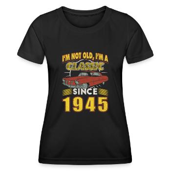 1945 Classic 1945 Vintage 1945 Birthday Gift - Women's Functional T-Shirt - black - Front - AI Model Female 172 light (172cm)