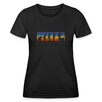 Maurer Evolution Style rétro - T-shirt sport Femme - noir - Devant - AI Model Female 172 light (172cm)