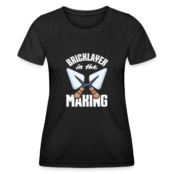 Maçon dans la fabrication Passionné de truelle - T-shirt sport Femme - noir - Devant - AI Model Female 172 light (172cm)