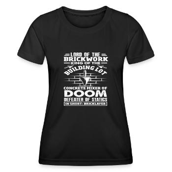 Maurer Herr Der Ziegelei König Der Partie - Frauen Funktions-T-Shirt - Schwarz - Vorne - AI Model Female 172 light (172cm)