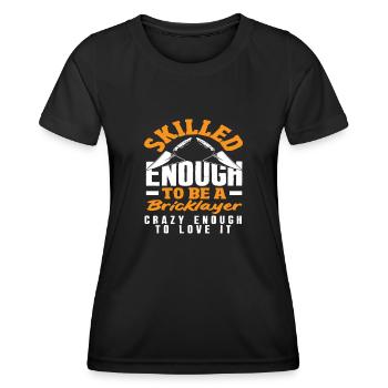 Maçon suffisamment qualifié pour être maçon - T-shirt sport Femme - noir - Devant - AI Model Female 172 light (172cm)