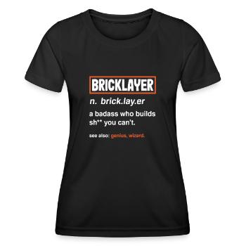 Maçon Définition Génie Sorcier Humour - T-shirt sport Femme - noir - Devant - AI Model Female 172 light (172cm)