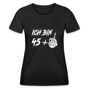 Ich bin 46 – 46. Geburtstag Geschenk - Frauen Funktions-T-Shirt - Schwarz - Vorne - AI Model Female 172 light (172cm)