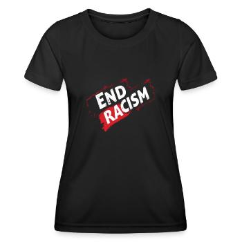 Anti-Rassismus Gleichberechtigung & Vielfalt - Frauen Funktions-T-Shirt - Schwarz - Vorne - AI Model Female 172 light (172cm)