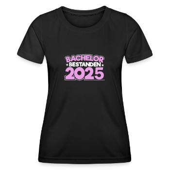 Baccalauréat 2025 Graduation Graduation - T-shirt sport Femme - noir - Devant - AI Model Female 172 light (172cm)