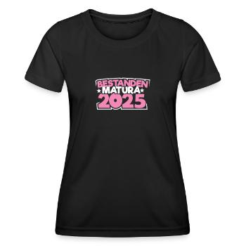 Matura 2025 Maturareise Maturafeier Maturant - Frauen Funktions-T-Shirt - Schwarz - Vorne - AI Model Female 172 light (172cm)