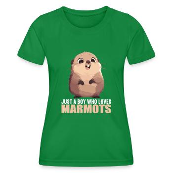Marmots Groundhog - Women's Functional T-Shirt - kelly green - Front - AI Model Female 172 dark (172cm)