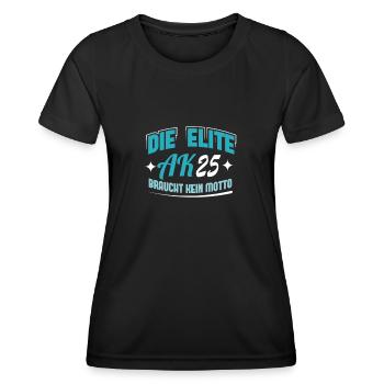 Abschlussklasse 2025 Schulabschluss Abitur Matura - Frauen Funktions-T-Shirt - Schwarz - Vorne - AI Model Female 172 light (172cm)