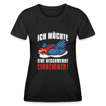 Vogel Papagei Sprüche - Frauen Funktions-T-Shirt - Schwarz - Vorne - AI Model Female 172 light (172cm)