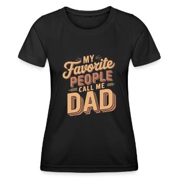 Geschenke Zum Vatertag Für Papa - Frauen Funktions-T-Shirt - Schwarz - Vorne - AI Model Female 172 light (172cm)