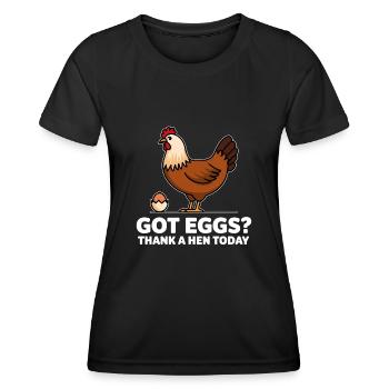 Poulets Poulets - T-shirt sport Femme - noir - Devant - AI Model Female 172 light (172cm)
