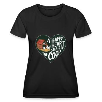 Poulets Poulets - T-shirt sport Femme - noir - Devant - AI Model Female 172 light (172cm)