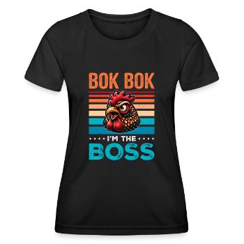 Poulets Poulets - T-shirt sport Femme - noir - Devant - AI Model Female 172 light (172cm)