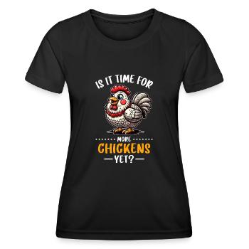 Poulets Poulets - T-shirt sport Femme - noir - Devant - AI Model Female 172 light (172cm)