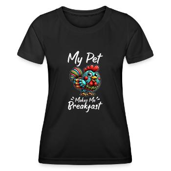 Poulets Poulets - T-shirt sport Femme - noir - Devant - AI Model Female 172 light (172cm)