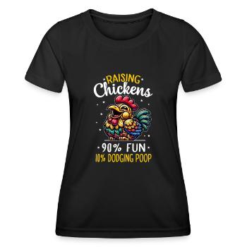 Poulets Poulets - T-shirt sport Femme - noir - Devant - AI Model Female 172 light (172cm)