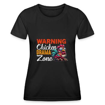 Poulets Poulets - T-shirt sport Femme - noir - Devant - AI Model Female 172 light (172cm)