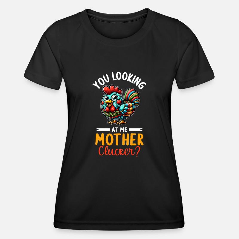 Chicken Chickens - Women's Functional T-Shirt - black