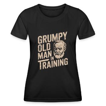 Grumpy Old Man Grumpy - Women's Functional T-Shirt - black - Front - AI Model Female 172 light (172cm)