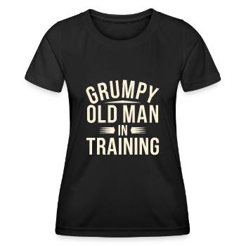 Grumpy Old Man Grumpy - Women's Functional T-Shirt - black - Front - AI Model Female 172 light (172cm)