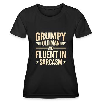 Grumpy Old Man Grumpy - Women's Functional T-Shirt - black - Front - AI Model Female 172 light (172cm)