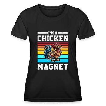 Poulets Poulets - T-shirt sport Femme - noir - Devant - AI Model Female 172 light (172cm)