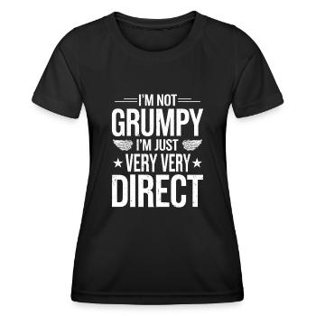 Grumpy Old Man Grumpy - Women's Functional T-Shirt - black - Front - AI Model Female 172 light (172cm)