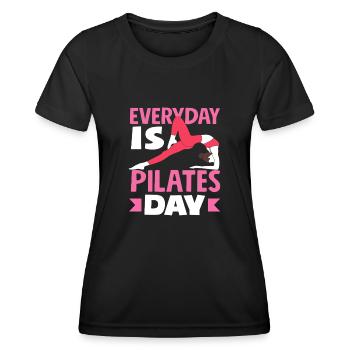 Pilates Ist Dein Tägliches Ritual - Frauen Funktions-T-Shirt - Schwarz - Vorne - AI Model Female 172 light (172cm)