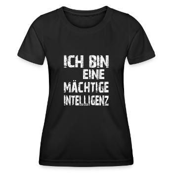 L’IA dit que je suis une intelligence puissante - T-shirt sport Femme - noir - Devant - AI Model Female 172 light (172cm)
