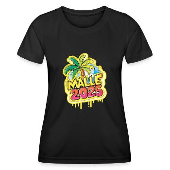 Malle 2025 Mallorca - Frauen Funktions-T-Shirt - Schwarz - Vorne - AI Model Female 172 light (172cm)