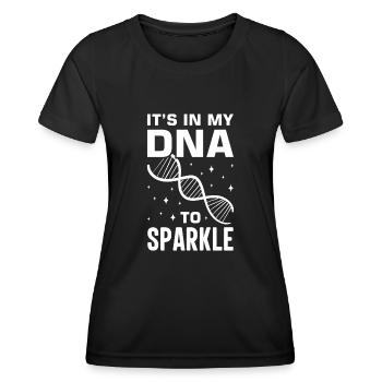 Test ADN génétique Crispr Microbiology - T-shirt sport Femme - noir - Devant - AI Model Female 172 light (172cm)