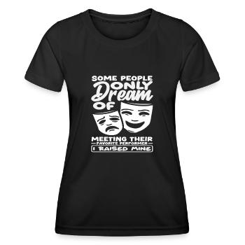 Comédies musicales pour les mélomanes passionnés - T-shirt sport Femme - noir - Devant - AI Model Female 172 light (172cm)