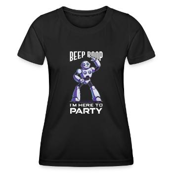 Ai Robotique Geek Tech Humour Robot - T-shirt sport Femme - noir - Devant - AI Model Female 172 light (172cm)