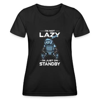 Ai Robotique Geek Tech Humour Robot - T-shirt sport Femme - noir - Devant - AI Model Female 172 light (172cm)