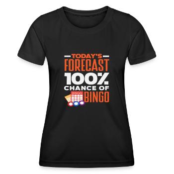 Prédiction de bingo 100 % de chance Bingo - T-shirt sport Femme - noir - Devant - AI Model Female 172 light (172cm)