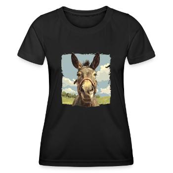 Mules Mule - T-shirt sport Femme - noir - Devant - AI Model Female 172 light (172cm)